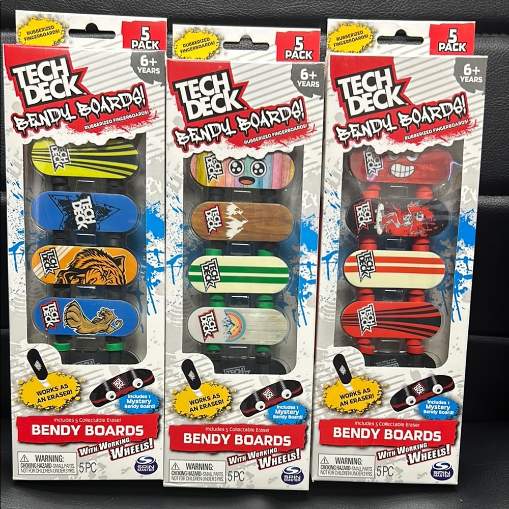 Tech Deck Bendy Boards Three 5-Pack Bundles